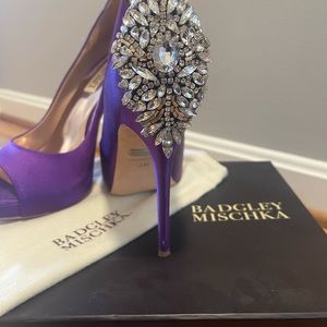 Badgley Mischka - Purple Heels with Jewels